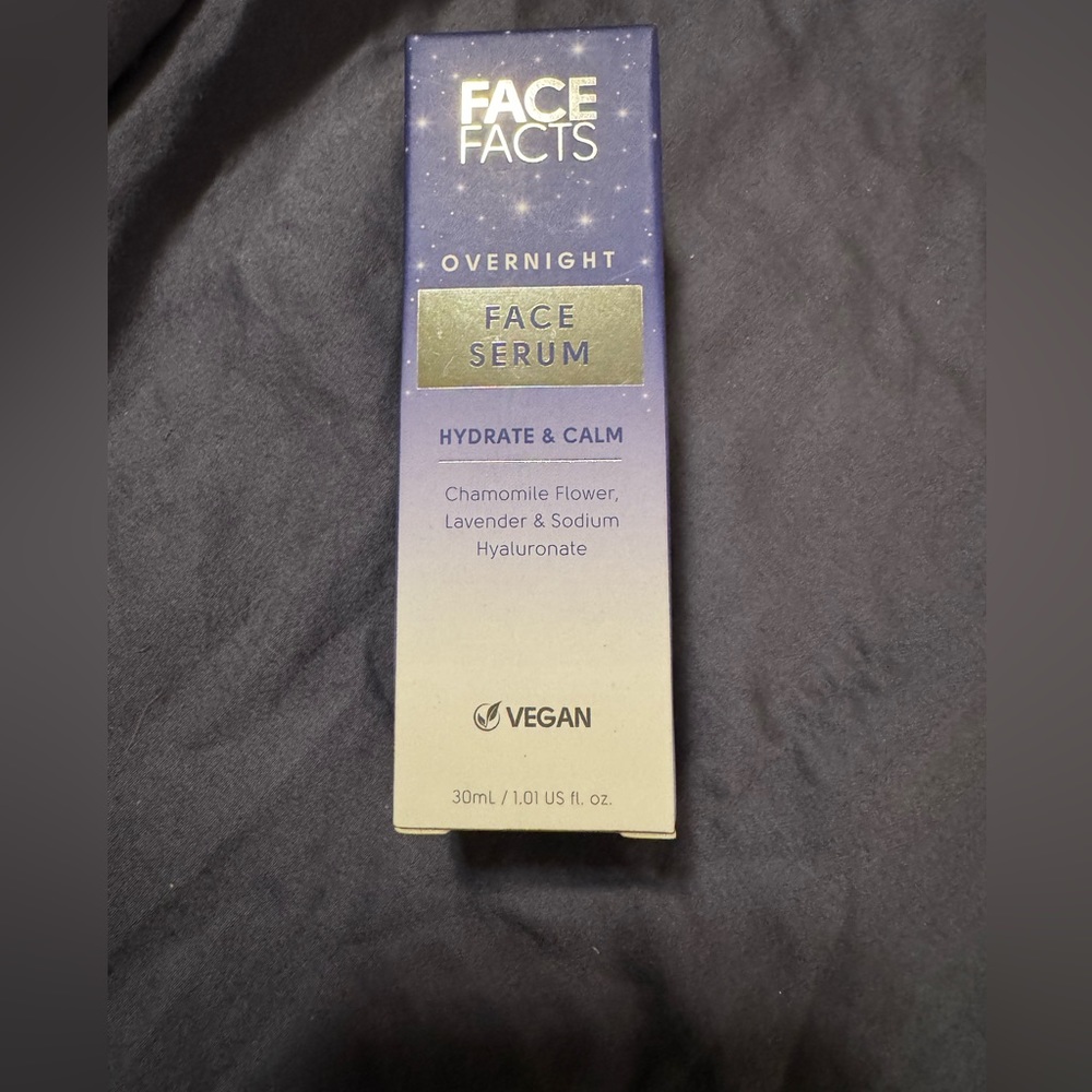 NIB Face Facts Overnight Face Serum Hydrate & Calm